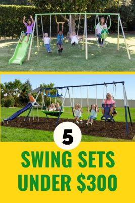 Budget Swing Sets Under $300 - Yes, these are some of the cheaper swing sets in the market but they've got so many activities in one that your children will have loads of fun with it. And that's what matters, right? 